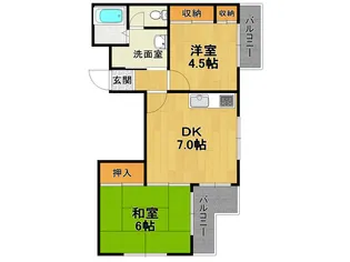 ドルチェ桜ヶ丘【2階】の間取り
