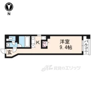 バウハウス富小路三条【3階】の間取り