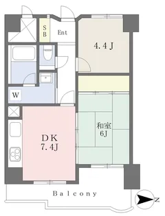 ライオンズマンション錦町【2階】の間取り