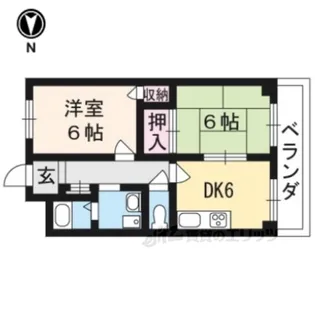 グリーンベル1号館【2階】の間取り