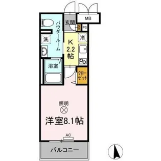 フォレスタ岡山医大南【5階】の間取り