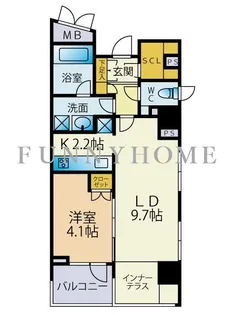 クオリア恵比寿イースト【5階】の間取り