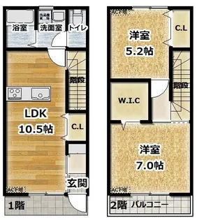 ルミウス北高下II Bの間取り