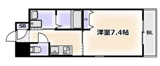 エイぺックス四天王寺II【8階】の間取り