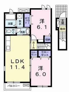 サンヴィスタハウス【2階】の間取り