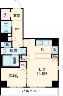 アイルグランデ南大井【3階】の間取り