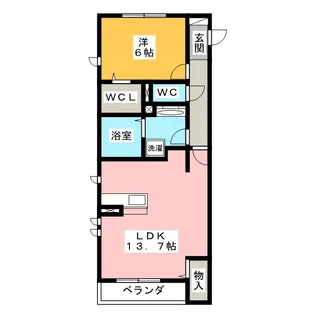 レオンクレール【1階】の間取り