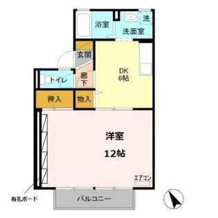 ニュードリームハイツ B【1階】の間取り