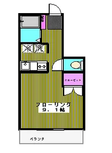ヴィラ草薙【1階】の間取り