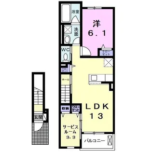 フィオーレ桜ケ丘【2階】の間取り