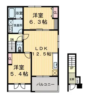 ティアラ【2階】の間取り