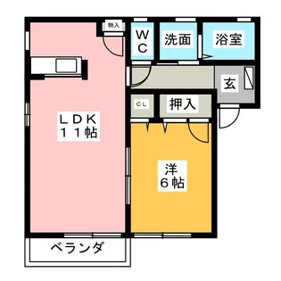 NIHONGI HILLS B棟【1階】の間取り