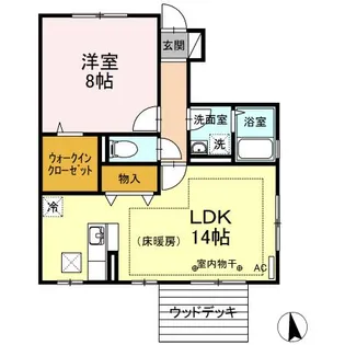ルミエールI【1階】の間取り