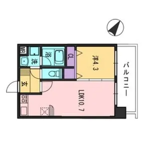 コンダクト福岡東【4階】の間取り