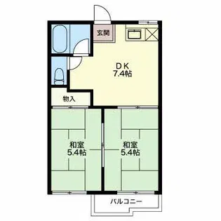 フォーブル八帖B棟【2階】の間取り