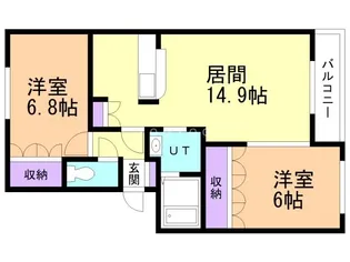 プランドールヒルズ弐号館【3階】の間取り