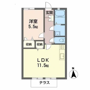 アストリア三条【1階】の間取り