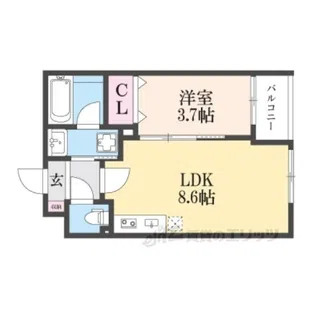 シュエットメゾン綾小路【2階】の間取り