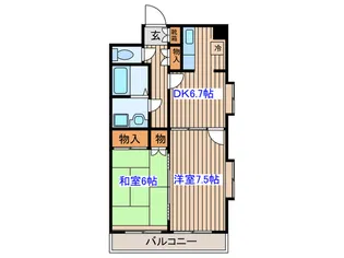 プラ-ナ泉中央【8階】の間取り