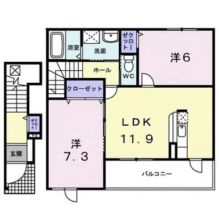 アルカディアB【2階】の間取り