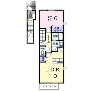 ハウス フリーデ B【2階】の間取り