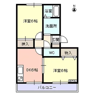 ファミーユロージェC棟【3階】の間取り