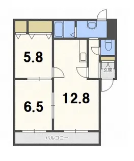 ラ・ヌーベルコート旭町【2階】の間取り