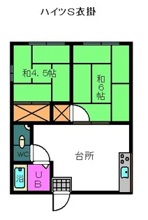 ハイツS衣掛【1階】の間取り