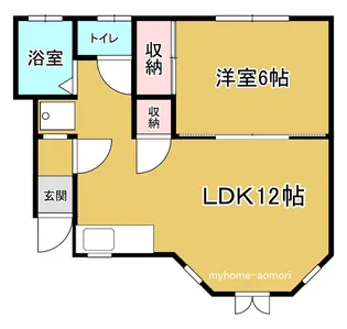 六番館B【1階】の間取り