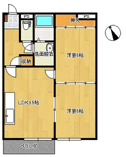 グランディールJ3【3階】の間取り