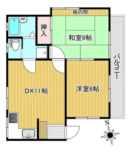 シルキーホワイト残堀【1階】の間取り