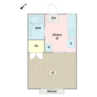 エステート ピア【1階】の間取り
