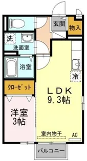 アクシス南島田D棟【2階】の間取り