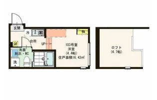 1Rの間取り画像