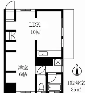 ビューハイム横浜【1階】の間取り