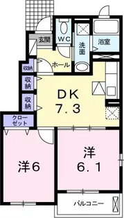 セルヴァ・カルム A【1階】の間取り