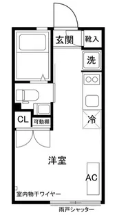 グランエッグス東中野S【1階】の間取り
