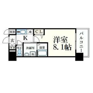プレサンス名古屋STATIONサティナ【9階】の間取り