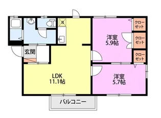 ピリカB【1階】の間取り