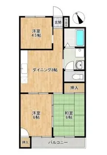 メロディハイム【4階】の間取り