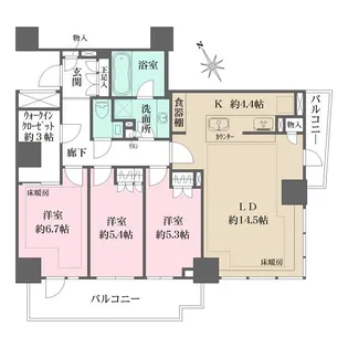 東京都港区三田2【マンション】の間取り