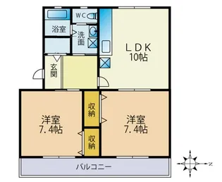 モンテベルデ多摩川【3階】の間取り
