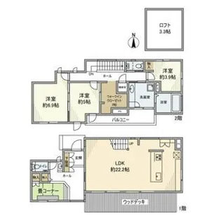 東京都世田谷区成城7【一戸建】の間取り