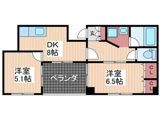 広島県安芸郡海田町大正町【マンション】の間取り