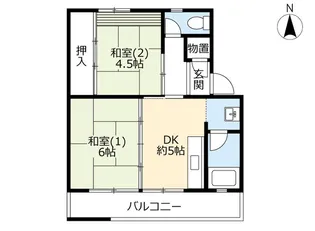 UR石山【5階】の間取り