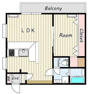 コオポスアペアII【2階】の間取り