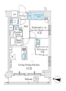 J.GRAN Court 品川西大井WEST【4階】の間取り