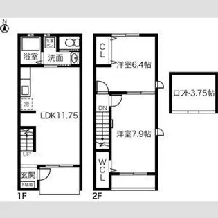 愛知県岡崎市門前町【一戸建】の間取り
