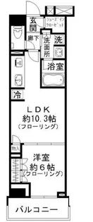 オープンレジデンシア日暮里【9階】の間取り