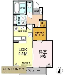 シャルマンリヴェールC棟【1階】の間取り